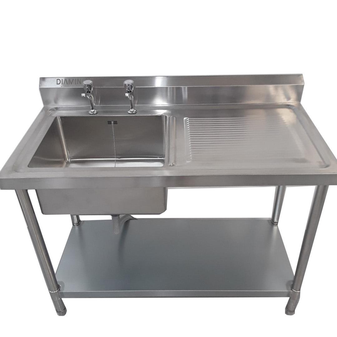 Brand New Diaminox Stainless Single Sink 120cmw X 60cmd X 90cmh – H2 