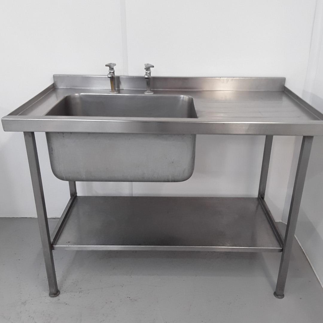 Used Stainless Single Sink 120cmW x 65cmD x 89cmH | H2 Catering Equipment