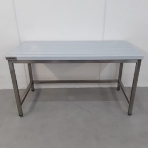 36H Stainless Steel Work Tables with H-Brace & Bullet Feet by Blickman