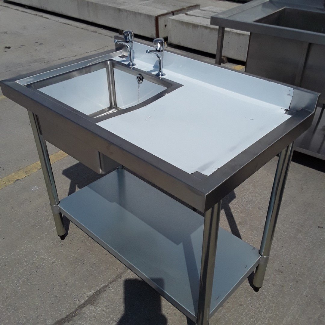 Commercial New B Grade Vogue Stainless Steel Single Bowl Sink Drainer ...