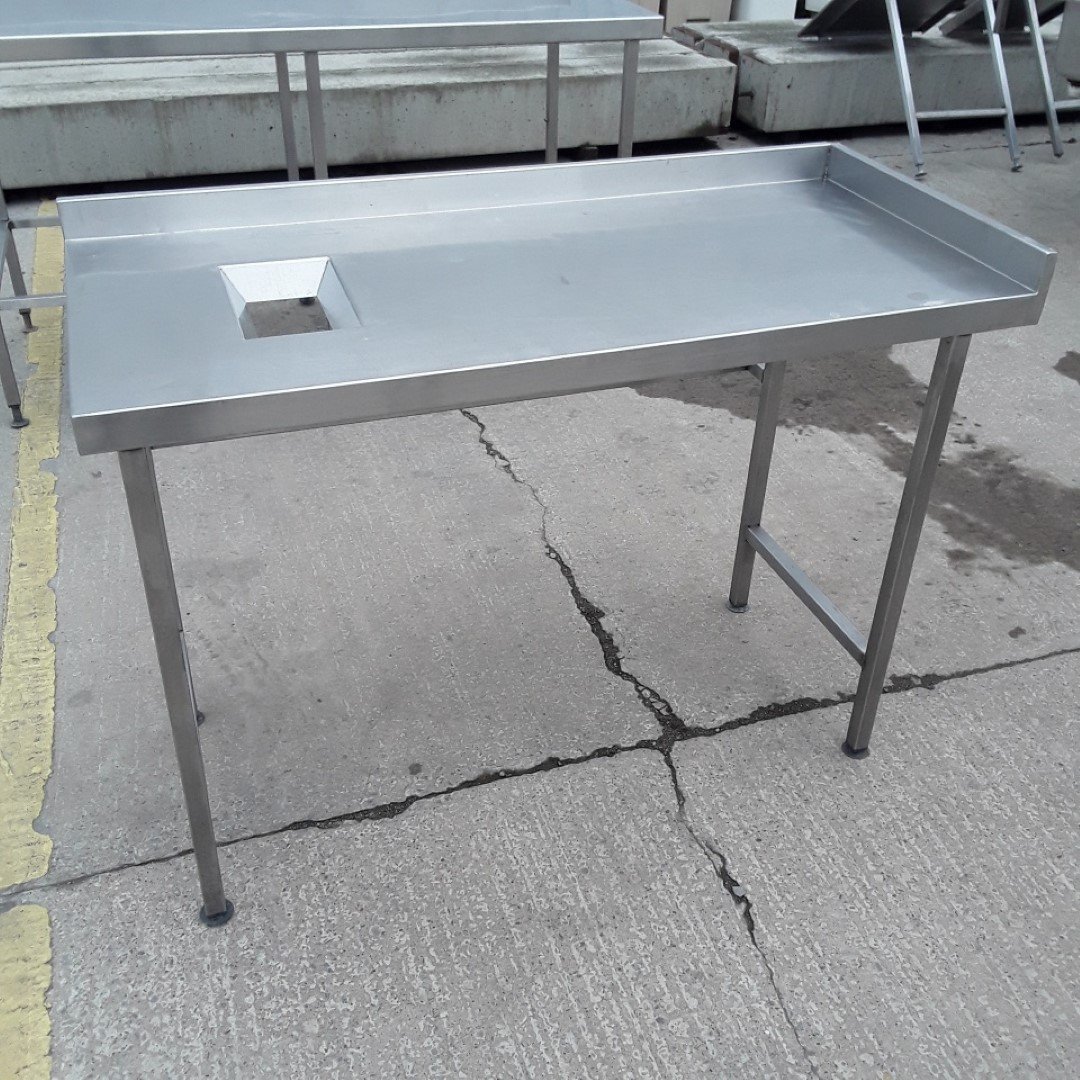 Used Stainless Steel Table 130cmW x 60cmD x 87cmH  H2 