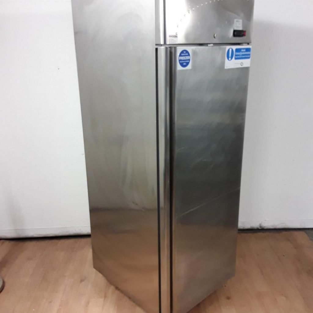 Used Stainless Steel Single Upright Freezer 72cmW x 80cmD x 198cmH H2