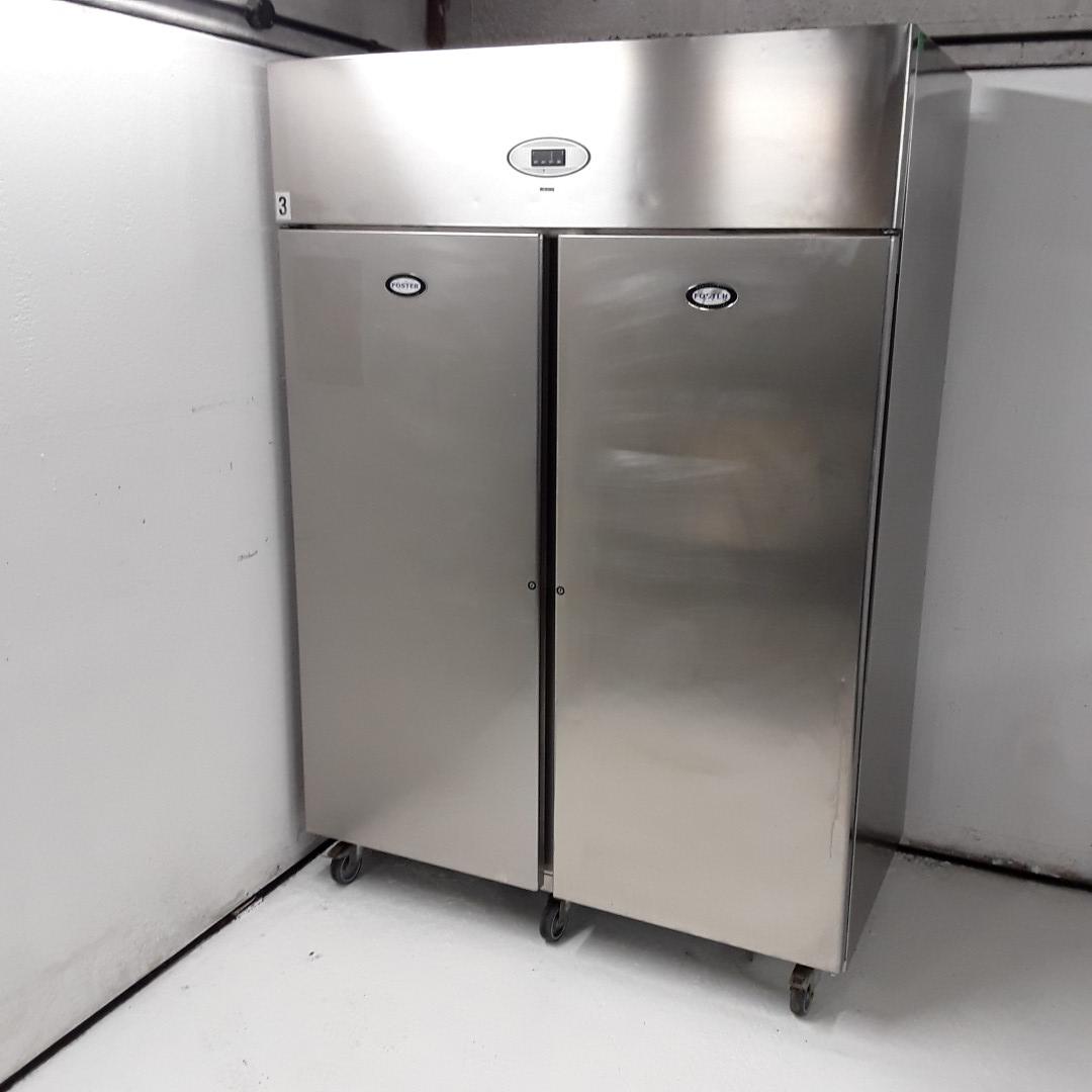 Used Foster PROG1350LA Stainless Steel Double Upright Freezer 144cmW x