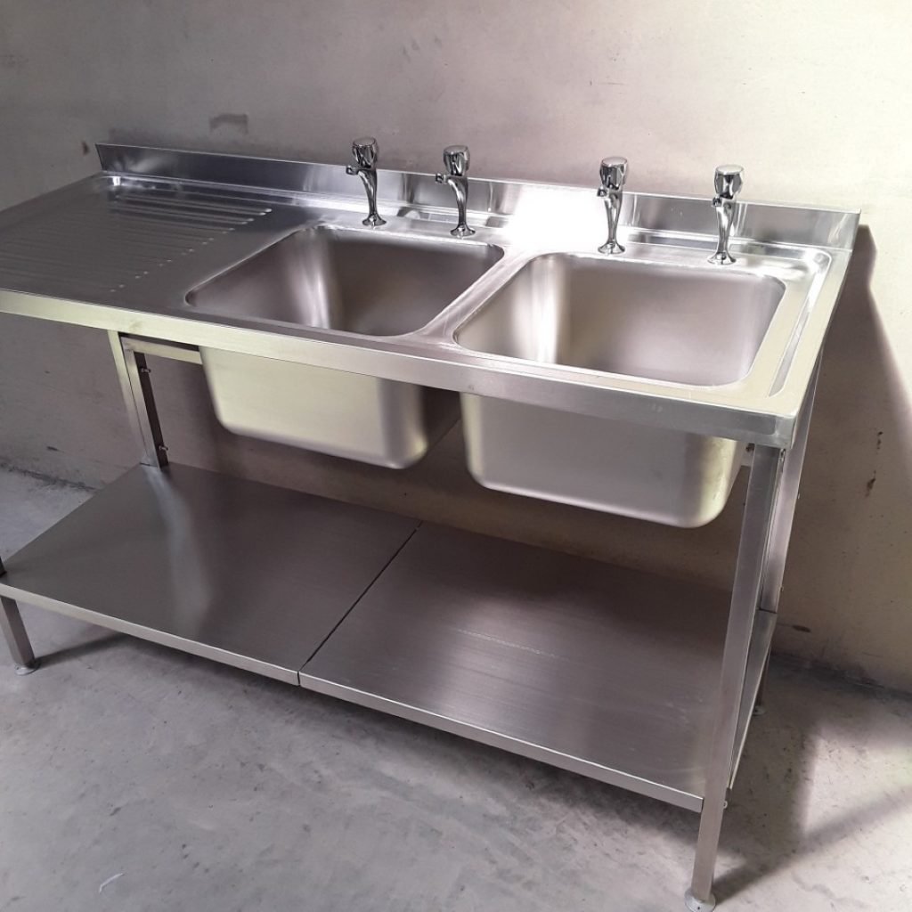 Brand New Stainless Steel Double Sink 150cmW X 60cmD X 90cmH | H2 ...